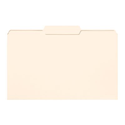 Smead File Folders, 1/3 Cut Second Position, One-Ply Top Tab, Legal, Manila, 100/Box SMD15332