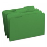 Smead File Folders, 1/3 Cut Top Tab, Legal, Green, 100/Box SMD17143