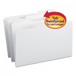Smead File Folders, 1/3 Cut, Reinforced Top Tab, Legal, White, 100/Box SMD17834