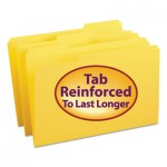 Smead File Folders, 1/3 Cut, Reinforced Top Tab, Legal, Yellow, 100/Box SMD17934