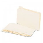 UNV15115 File Folders, 1/5 Cut Assorted, One-Ply Top Tab, Legal, Manila, 100/Box UNV15115