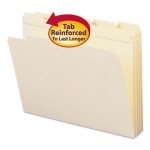 Smead File Folders, 1/5 Cut, Reinforced Top Tab, Letter, Manila, 100/Box SMD10356
