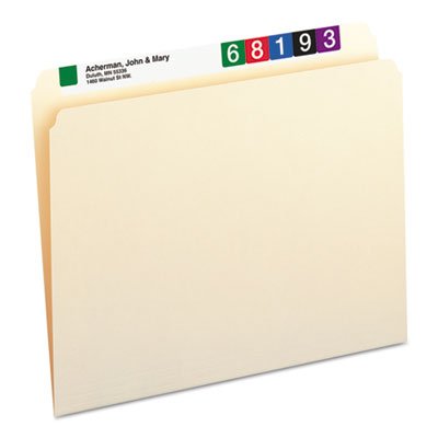 Smead File Folders, Straight Cut, One-Ply Top Tab, Letter, Manila, 100/Box SMD10300