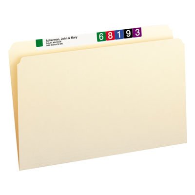 Smead File Folders, Straight Cut, One-Ply Top Tab, Legal, Manila, 100/Box SMD15300