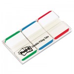 Post-It Tabs File Tabs, 1 x 1 1/2, Lined, Blue/Green/Red, 66/Pack MMM686LGBR