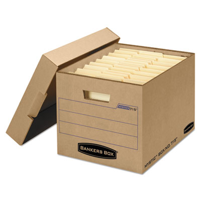 Bankers Box "7150001" Filing Box, Letter/Legal Files, 13" x 16.25" x 12", Kraft, 25/Carton FEL7150001