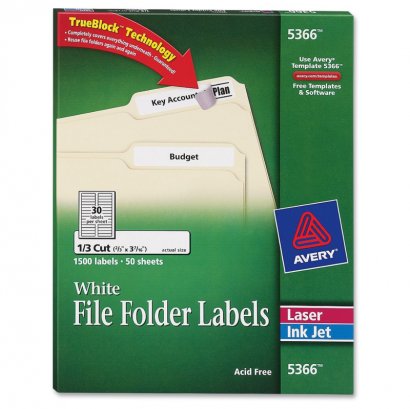 Avery Filing Label 5366