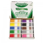 Crayola 588210 Fine Line Classpack Non-Washable Marker, Fine Bullet Tip, Assorted Colors, 200/Box CYO588210