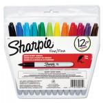 Sharpie Fine Point Permanent Marker, Assorted, 12/Set SAN30072