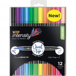 BIC Fineliner 2-in-1 Dual Tip Markers FPINDP12AST