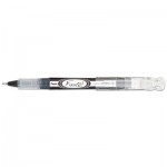 Pentel Finito! Stick Porous Point Pen, Extra-Fine 0.4mm, Black Ink, Black/Silver Barrel PENSD98A