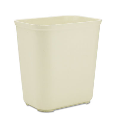 Rubbermaid Commercial FG254300BEIG Fire-Resistant Wastebasket, Rectangular, Fiberglass, 7 gal, Beige RCP254300BG