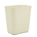 Rubbermaid Commercial FG254300BEIG Fire-Resistant Wastebasket, Rectangular, Fiberglass, 7 gal, Beige RCP254300BG