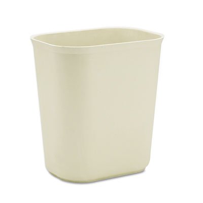 RCP 2541 BEI Fire-Resistant Wastebasket, Rectangular, Fiberglass, 3.5gal, Beige RCP254100BG