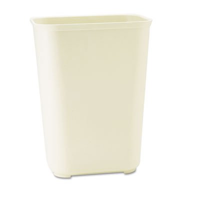 Rubbermaid Commercial Fire-Resistant Wastebasket, Rectangular, Fiberglass, 10gal, Beige RCP254400BG