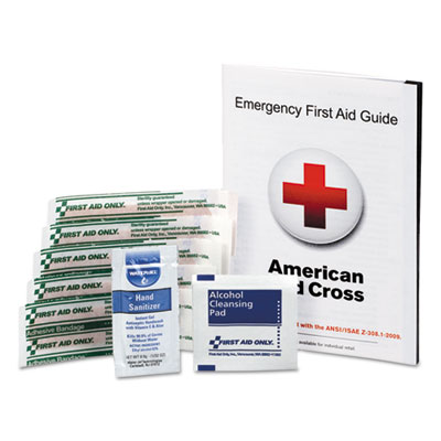 First Aid Only FAE-6017 First Aid Guide w/Supplies, 9 Pieces FAOFAE6017