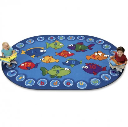 Fishing For Literacy Oval Rug 6806