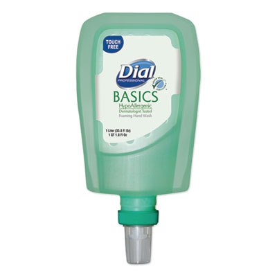 Dial Professional FIT Basics Hypoallergenic Foaming Hand Wash Universal Touch Free Refill, Honeysuckle, 1,000 mL Refill, 3/Carton DIA16722