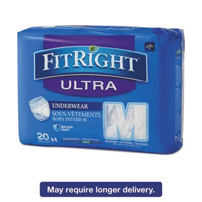 FitRight Ultra Protective Underwear, Medium, 28-40" Waist, 20/Pack MIIFIT23005A