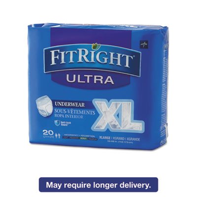 FitRight Ultra Protective Underwear, X-Large, 56-68" Waist, 20/Pack MIIFIT23600A