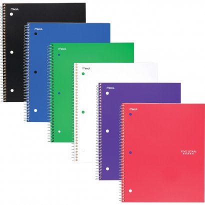 Mead Five Star Subject Spiral Notebook 38052