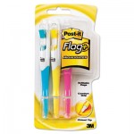 Post-It Flag+ Writing Tools 689HL3 Flag + Highlighter, Blue/Yellow/Pink, 50 Flags/Pen, 3/Pack MMM689HL3
