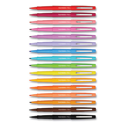 Paper Mate Flair Scented Felt Tip Marker Pen, Medium 0.7 mm, Assorted Colors Ink/Barrel, 16/Pack PAP2125408