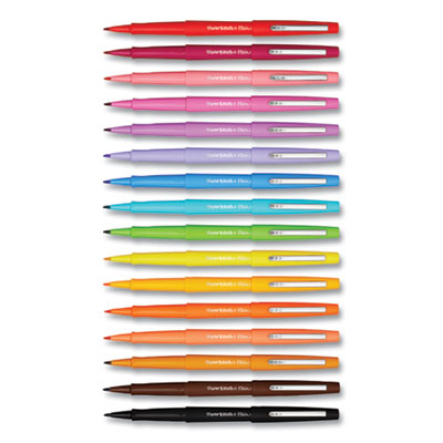 Paper Mate Flair Scented Felt Tip Marker Pen, Medium 0.7 mm, Assorted Colors Ink/Barrel, 16/Pack PAP2125408