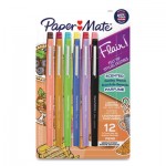 Paper Mate Flair Scented Felt Tip Marker Pen, Medium 0.7 mm, Assorted Colors Ink/Barrel, 12/Pack PAP2125359