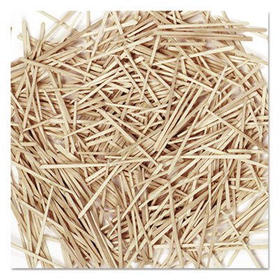 Chenille Kraft Flat Wood Toothpicks, Wood, Natural, 2500/Pack CKC369001