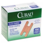 Curad Flex Fabric Bandages, Knuckle, 100/Box MIINON25510