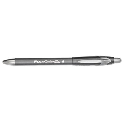 Paper Mate FlexGrip Elite Ballpoint Retractable Pen, Black Ink, Medium, Dozen PAP85580