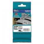 Brother P-Touch Flexible ID Tape, 0.47" x 26.2 ft, Black on White BRTTZEFX231