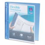 Avery Flexible Round Ring Binder, 11 x 8 1/2, 1/2" Capacity, Blue AVE17670