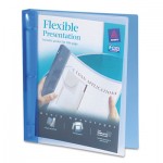 Avery Flexible Round Ring Binder, 11 x 8 1/2, 1" Capacity, Blue AVE17675