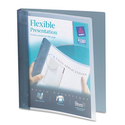 Avery Flexible Round Ring Binder, 11 x 8 1/2, 1" Capacity, Gray AVE17676