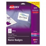 Avery Flexible Self-Adhesive Laser/Inkjet Name Badge Labels, 2 1/3 x 3 3/8, WE, 160/PK AVE8395