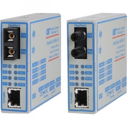 Omnitron Systems FlexPoint 100Fx/Tx Fast Ethernet Copper to Fiber Media Converter 4333-1W