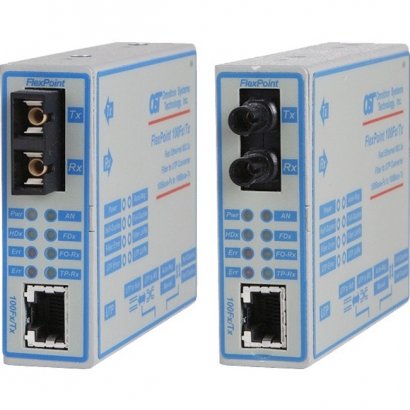 Omnitron Systems FlexPoint 100Fx/Tx Fast Ethernet Copper to Fiber Media Converter 4352-10