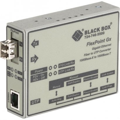 Black Box FlexPoint Modular Media Converter Gigabit Ethernet Multimode 850nm 220m LC LMC1012A