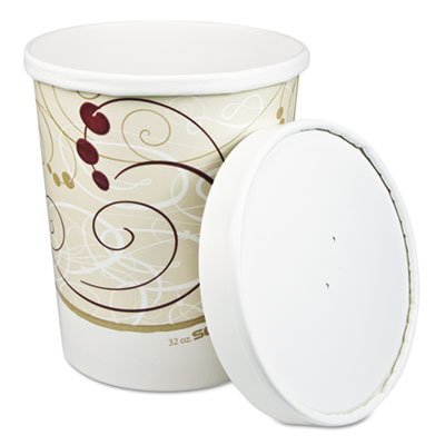 SCC KHB32ASYM Flexstyle Double Poly Food Combo Packs, Paper, Symphony Design, 32oz,250/Crtn SCCKHB32ASYM