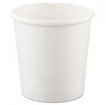 SCC H4165U Flexstyle Double Poly Paper Containers, 16oz, White, 25/Pack, 20 Packs/Carton SCCH4165U