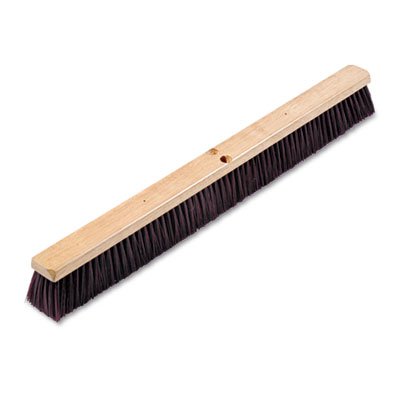 Floor Brush Head, 3 1/4" Maroon Stiff Polypropylene, 36 BWK20336