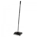 421288 Floor & Carpet Sweeper, Plastic Bristles, 44" Handle, Black/Gray RCP421288BLA