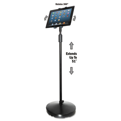 Kantek Floor Stand for iPad and Other Tablets, Black KTKTS890