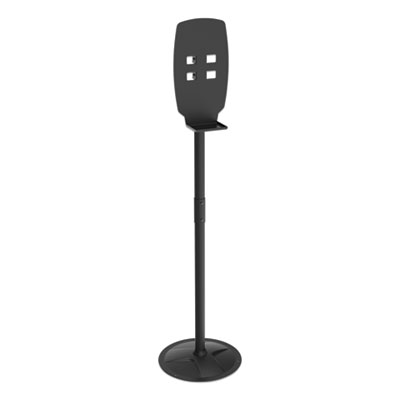 Kantek Floor Stand for Sanitizer Dispensers, Height Adjustable from 50" to 60", Black KTKSD200