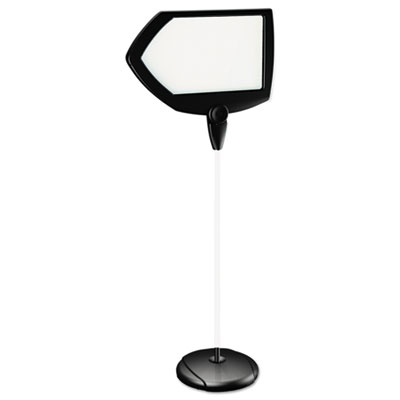 MasterVision Floor Stand Sign Holder, Arrow, 25x17 sign, 63" High, Black Frame BVCSIG01010101