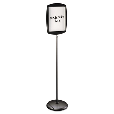 MasterVision Floor Stand Sign Holder, Rectangle, 15x11 sign, 66"H, Black Frame BVCSIG07060101