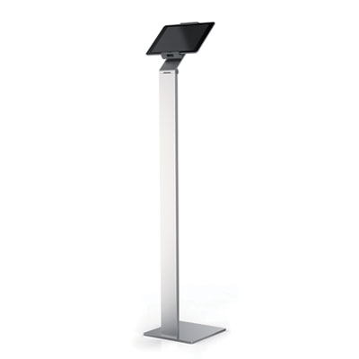 Durable Floor Stand Tablet Holder, Silver/Charcoal Gray DBL893223