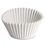HFM 610070 Fluted Bake Cups, 2 1/4 dia x 1 7/8h, White, 500/Pack, 20 Pack/Carton HFM610070
